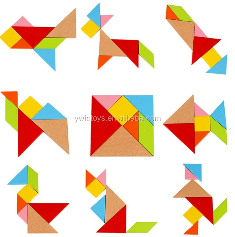 Kind kinder holz iq spiel puzzle intelligent tangram brain teaser puzzle 2_ ZV 