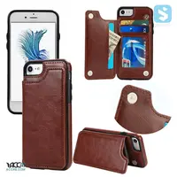 

Wallet Flip Crazy Horse PU Leather Phone Case Back Cover for iPhone 7