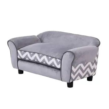 Pet Sofa Couch Dog Cat Wooden Sponge Sofa Bed Lounge Comfortable