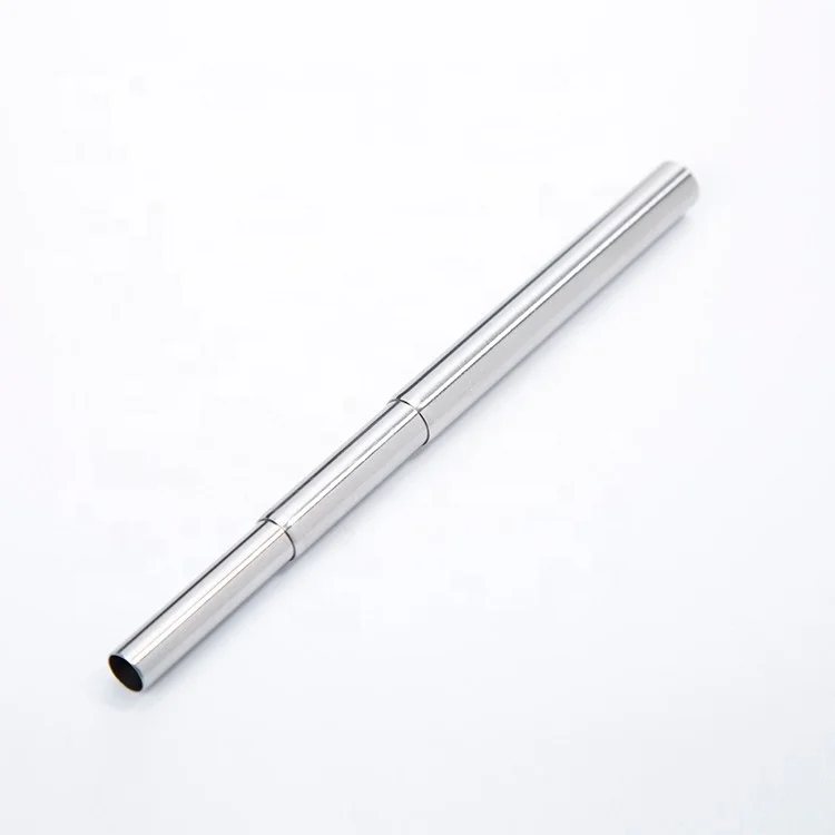 

Stainless steel straw wholesale telescopic straw, Silver