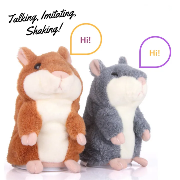 
Lovely mimicry pet plush toy repeats what you say talking hamster for kids  (60692790769)