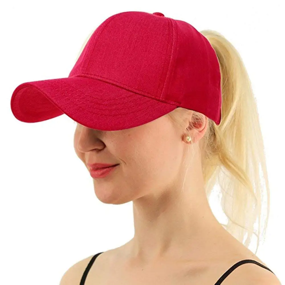 baseball cap with ponytail hairpiece