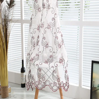 Cheap Luxury Arabian Curtain Design Mixed Embroidery Tulle Lace