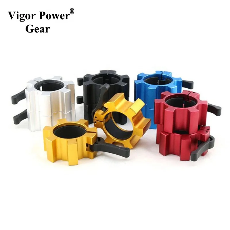 

Vigor Power Gear High Quality Aluminum Alloy Barbell Collar For Weight Lifting Exercise Training, Black, blue, glod, red, sliver