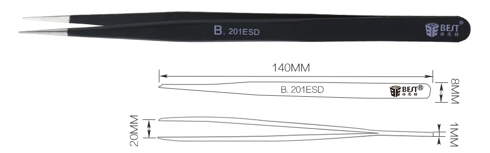 Brand new esd tweezer Anti-static Tweezers repair tool