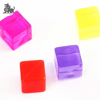 colored plastic cubes