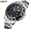 BIDEN 0012 Men Watches Analog Quartz Wristwatch Waterproof Simple Auto Date Sports Army Military Watch Male
