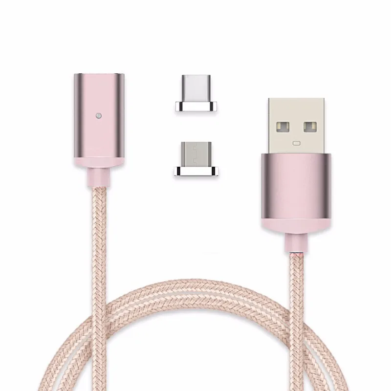 High Quality 3in1 Nylon Braided Usb C Strong Magnetic Charging Cable With Led light For Samsung /type-c /6s 7plus - ANKUX.COM