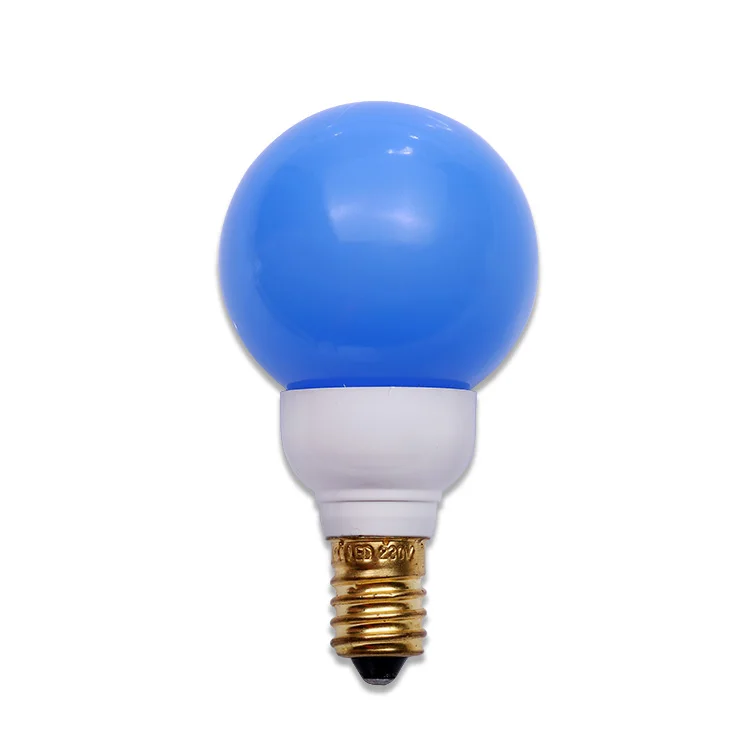 Rohs Smd 2835 220v 1w Red Blue Yellow Plastic Green Corn E14 Thread Led Light Lamp Bulb