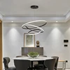 Creative Round Three Ring Aluminum Home Use Chandeliers Ceiling