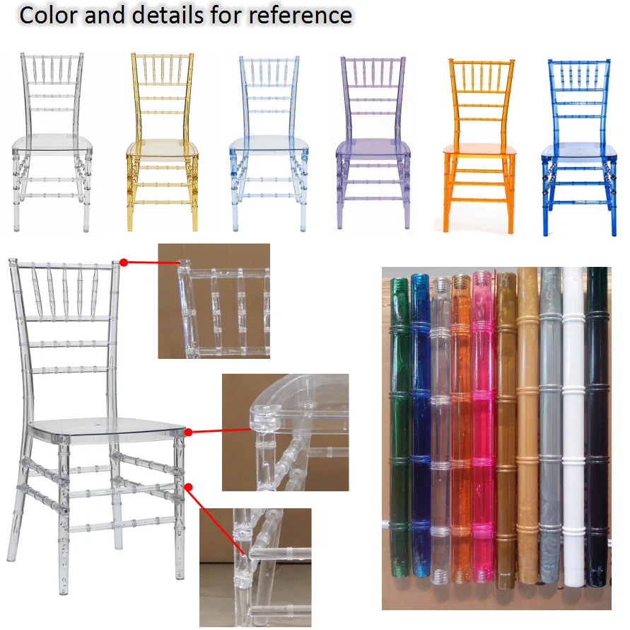 Wholesale Metal Stackable Event Tiffany Chiavari Wedding Chair With