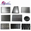 Non-stick bakery bread baking flat aluminium pan, teflon coated stainless steel burger oven tray, perforated baking