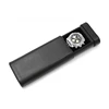 Custom Logo Single Travel Black Leather Watch Case