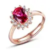 Fashion Princess Wang with the rose gold Wang Hao open ring