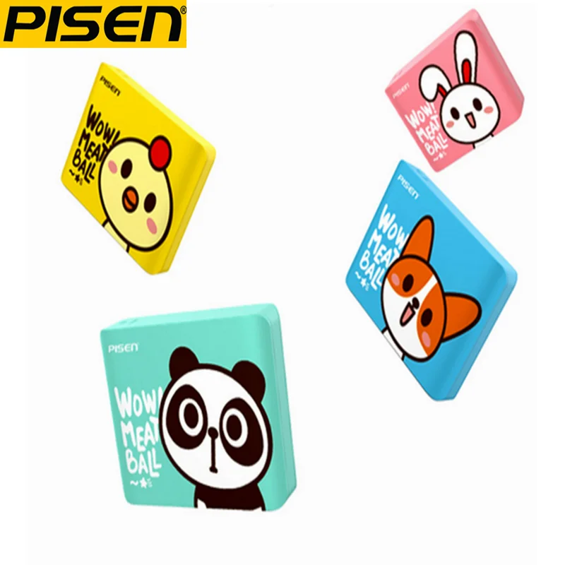 PISEN 18650 Cute Cartoon Power Bank 10000mAh Portable Flashlight External Battery Power bank for Smartphone and Tablets