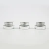 Wholesale Small Clear Glass Jar With Aluminum Cap 3g Transparent Round Glass Jar For Face Cream Skin Care