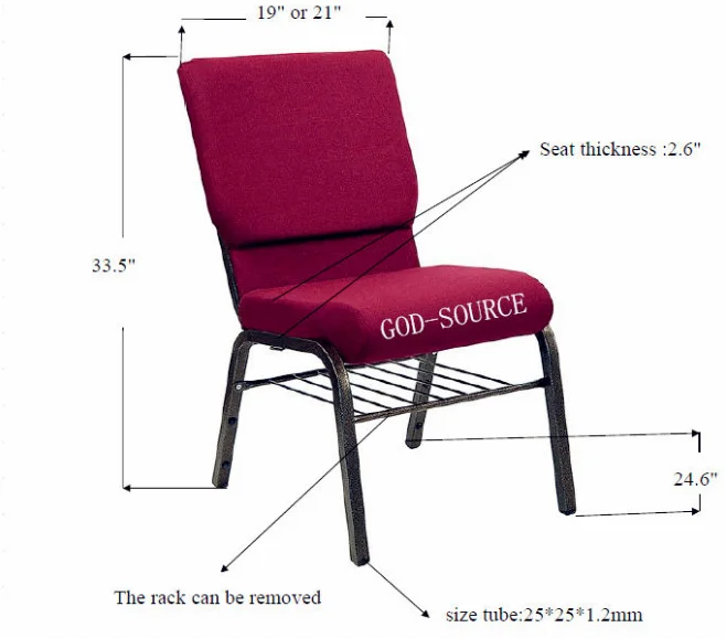21 Inch Cheap Metal Used Interlocking Rental Stackable Theater Church