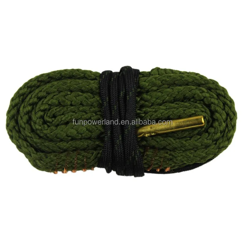 

Funpowerland .38 Cal .380 Cal & 9mm pistol Bore Snake sling brushes, Green