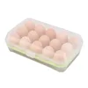 Fresh keeping Plastic stackable 15 grid kitchen eggs storage box , egg container, refrigeratoe crisper egg grid