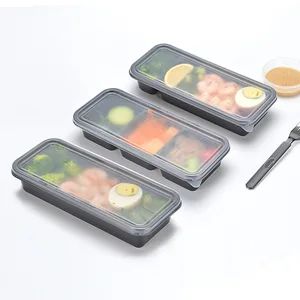 Image of Biodegradable PLA Plastic Food Containers Disposable Takeaway Lunch Box