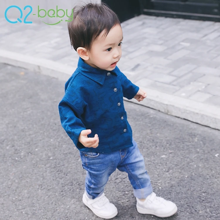 
Custom made high quality single breasted baby shirt cartoon printed t-shirts 1832 