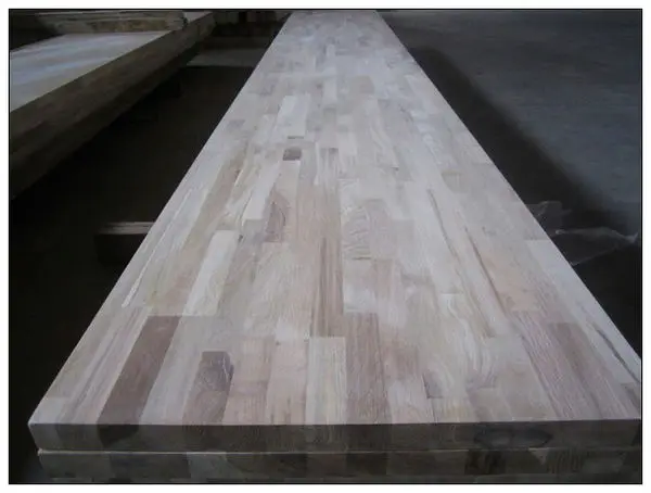 solid wood worktop with finger jointed