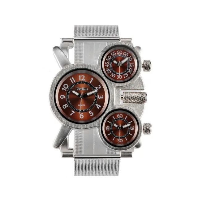 

Oulm HT1167 brand new men's quartz watch foreign trade hot watch multi-time zone