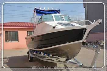 Aluminum Boat With Cuddy Cabin Canopy Top For Fishing Alloy Cabin