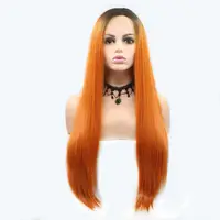 

Qingdao factory wholesale synthetic hair wig Japan fiber frontal lace wig in stock