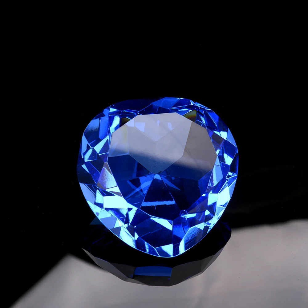 wholesales blue heart shape crystal diamond wedding gift paper