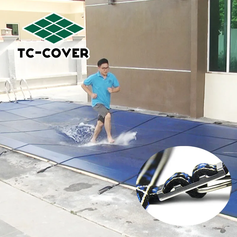 25x45,25x50,30 X 60 Winter Safety Mesh Overs In Ground Pool For Kidney Shaped Pool For Kids