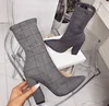 c11129a winter women high heel shoes ladies chunky heels boots