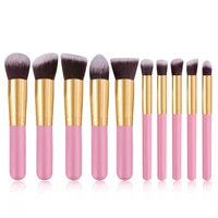 

Hot selling Factory wholesale 10pcs High Quality Beauty Make Up Brushes EyeShadow powder brush foundation brush