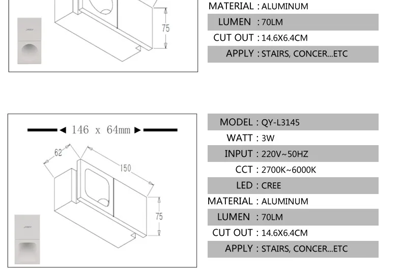 stairs wall light led
