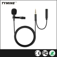 

Lapel microphone lavalier microphone with headphone outlet for iPhone,mobile phone and camera