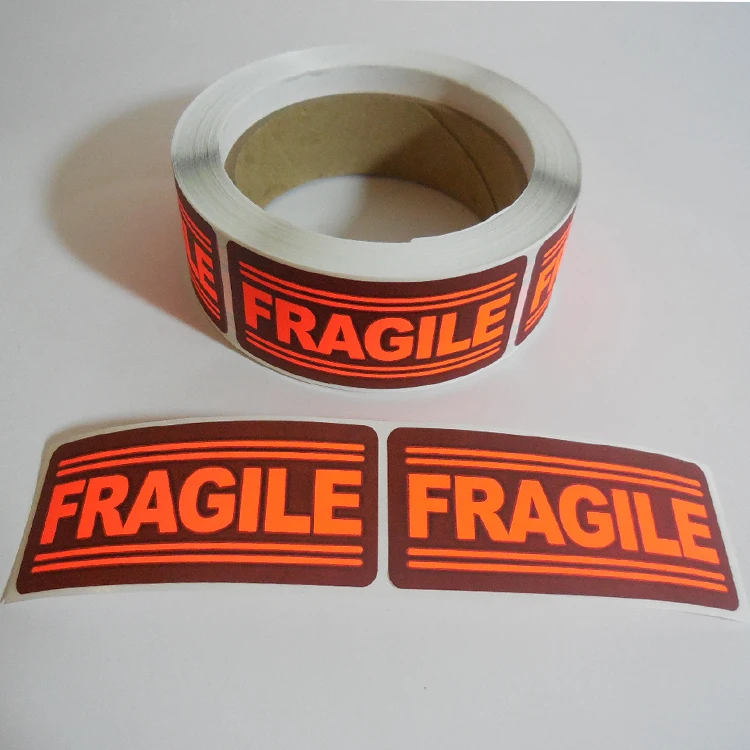 High Quality Permanent Adhesive Printing Shipping Fragile Sticker
