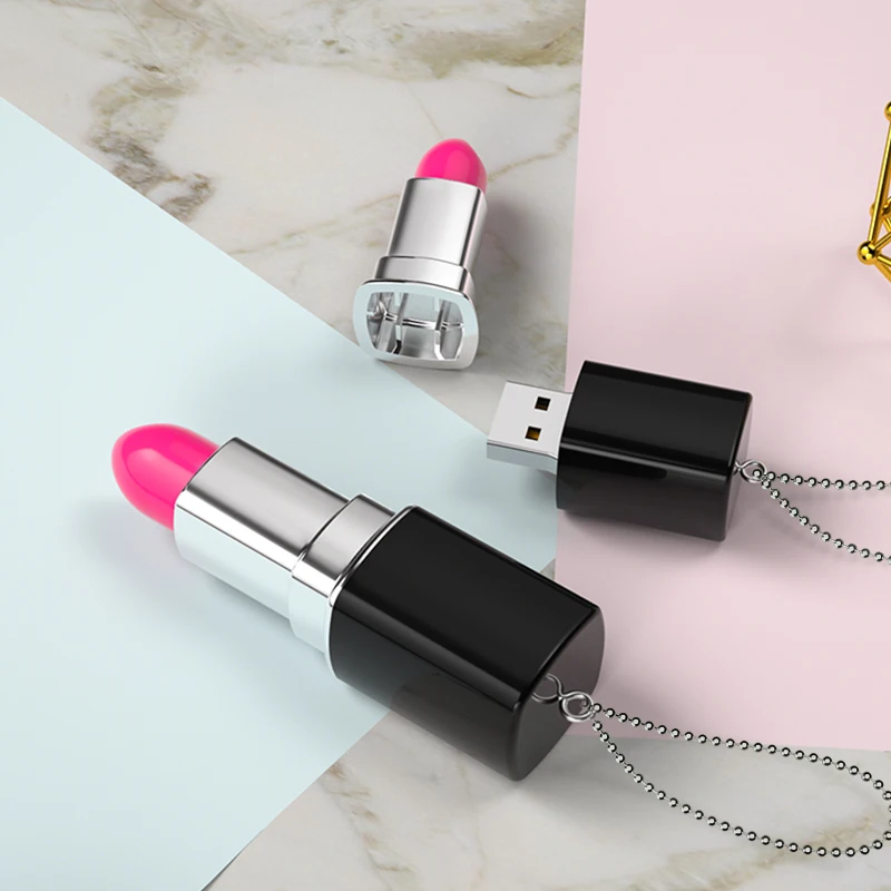 

Promotional Custom Plastic lipstick USB flash drive For Women Gift