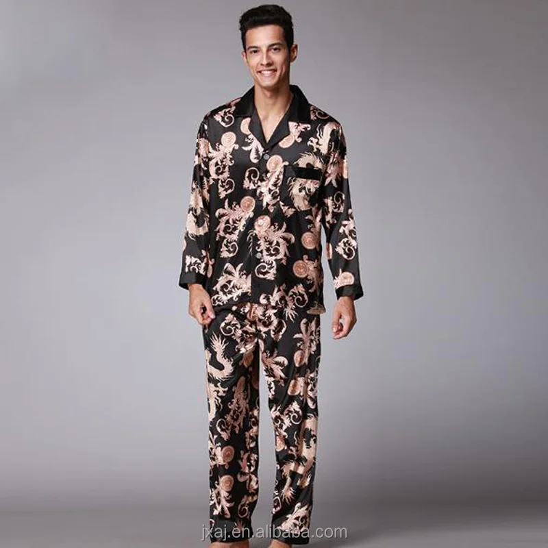 

Men pajamas New couples noble men long sleeves pants pajamas suit, Picture