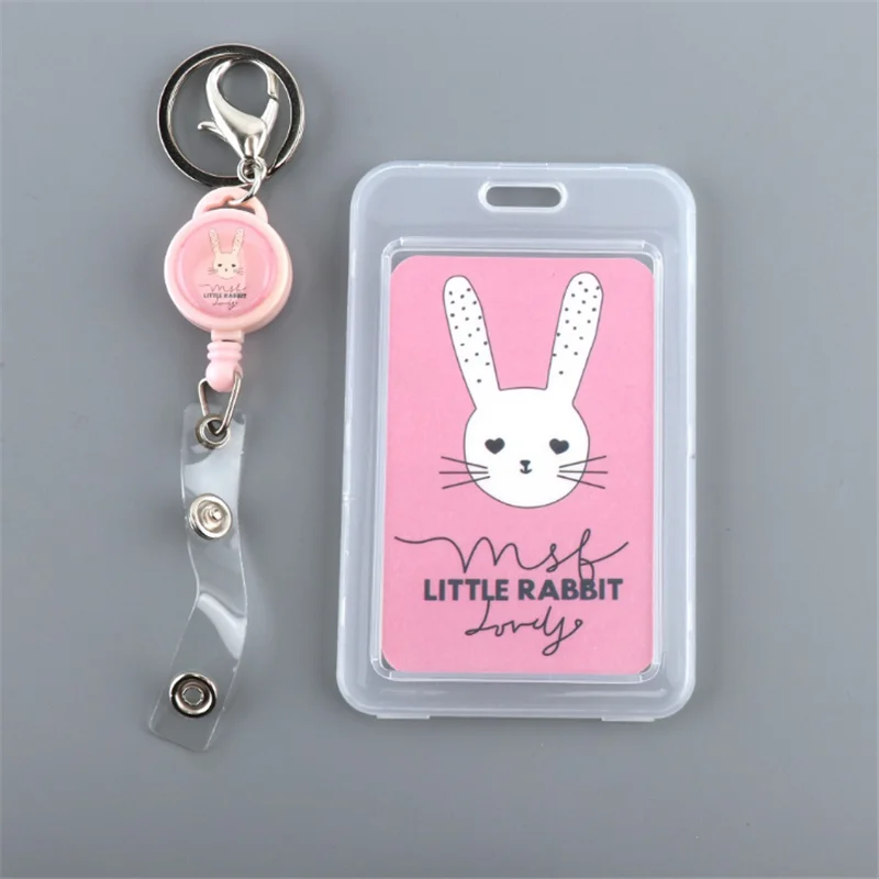 Wholesale Promotional Gift Clear Pvc Credit Id Card Holder Keychain 