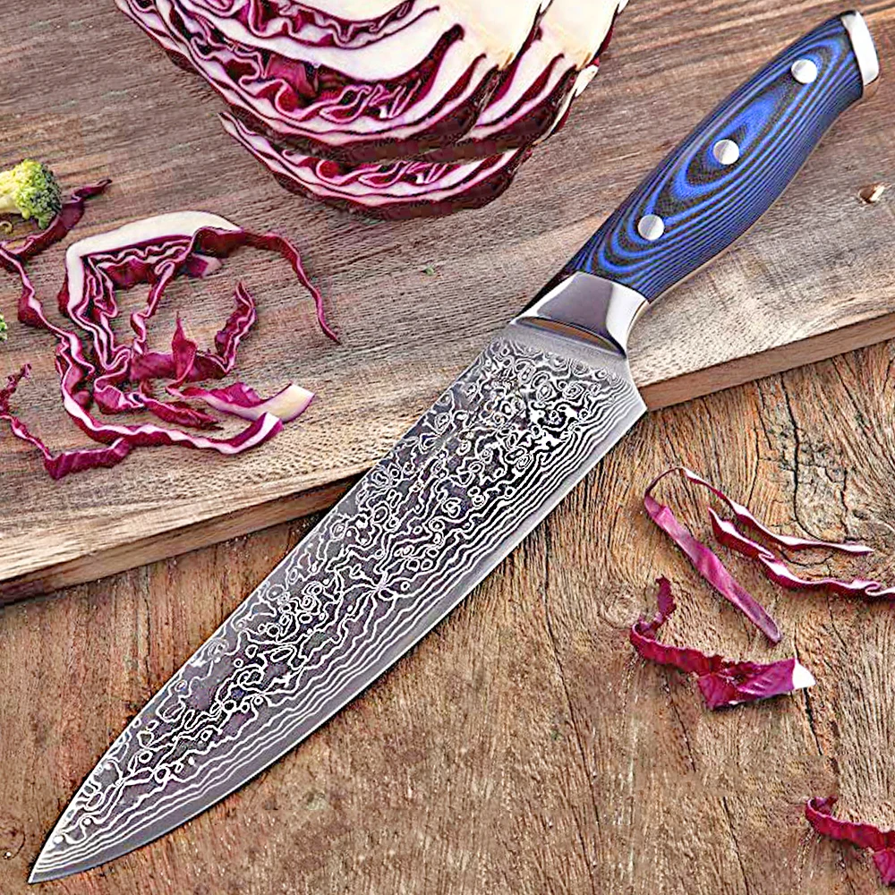 

8 Inch 67 Layer VG-10 Japanese Damascus Steel Kitchen Chef Knife