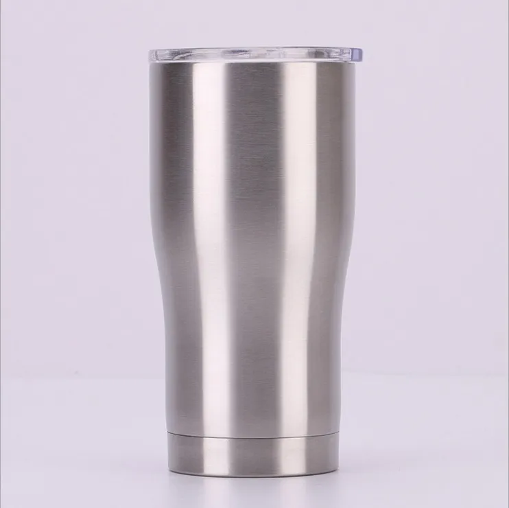 

20 OZ Curve Shape Tumbler with Lid Double Wall Vacuum Stainless Steel Coffee Mug