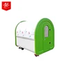 Green mobile food trucker for Banana boat ice cream /street vending trolley with stainless working table and cabinets