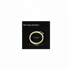 Image of 1pcs Mini Bamboo Wood Embroidery Hoop Cross Stitch Hoop Circle Frame