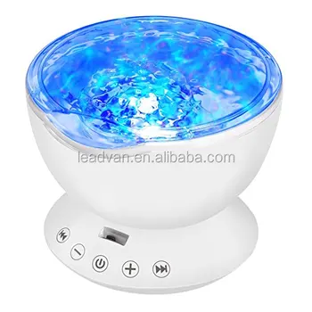 Remote Control Ocean Wave Projector 12 Led 7 Colors Night Light With Built In Mini Music Player For Living Room And Bedroom Buy Remote Control