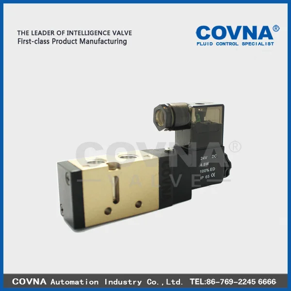 HK4V210-08 series 5/2 way DC12v single head double position air solenoid valve