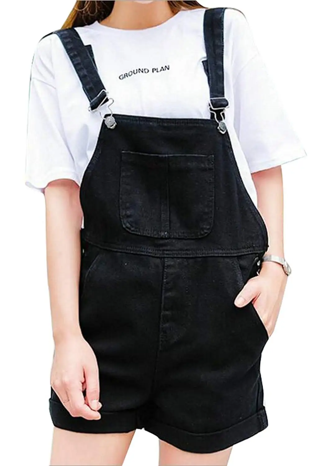 women's plus size bib overalls shorts