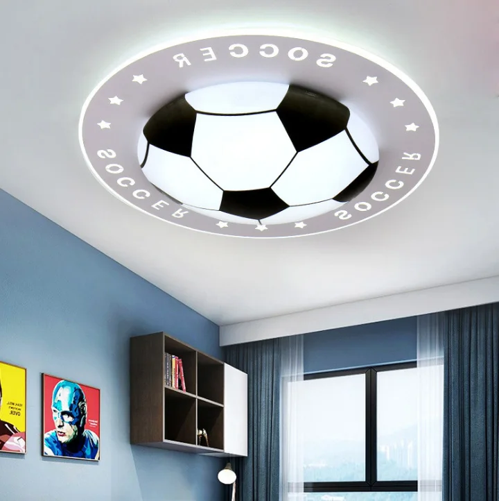 Kids Bedroom Football Soccer Cartoon LED Ceiling Lights Lovely Childer's Room Pendant Lamps Cute Childhood Chandeliers Lamp