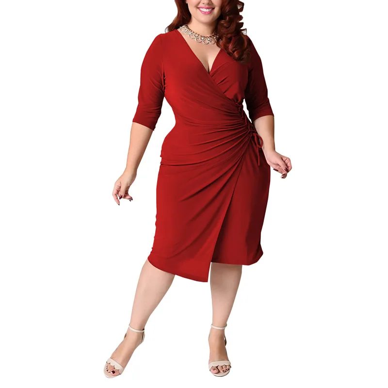 

in bulk fashion new design sexy style milk silk asymmetrical women plus size dresses, Black;green;blue;red