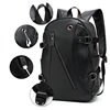 Metal fittings Restoring ancient ways leather backpack with usb prot and Headset waterproof backpack China supplier