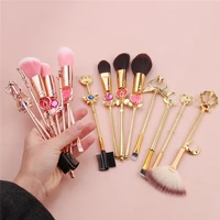 

Cosmetic Brush Set Pincel Maquiagem Metal Moon With Crystal Women Gifts Anime Jewelry Metal Sailor Moon Makeup Brush Set